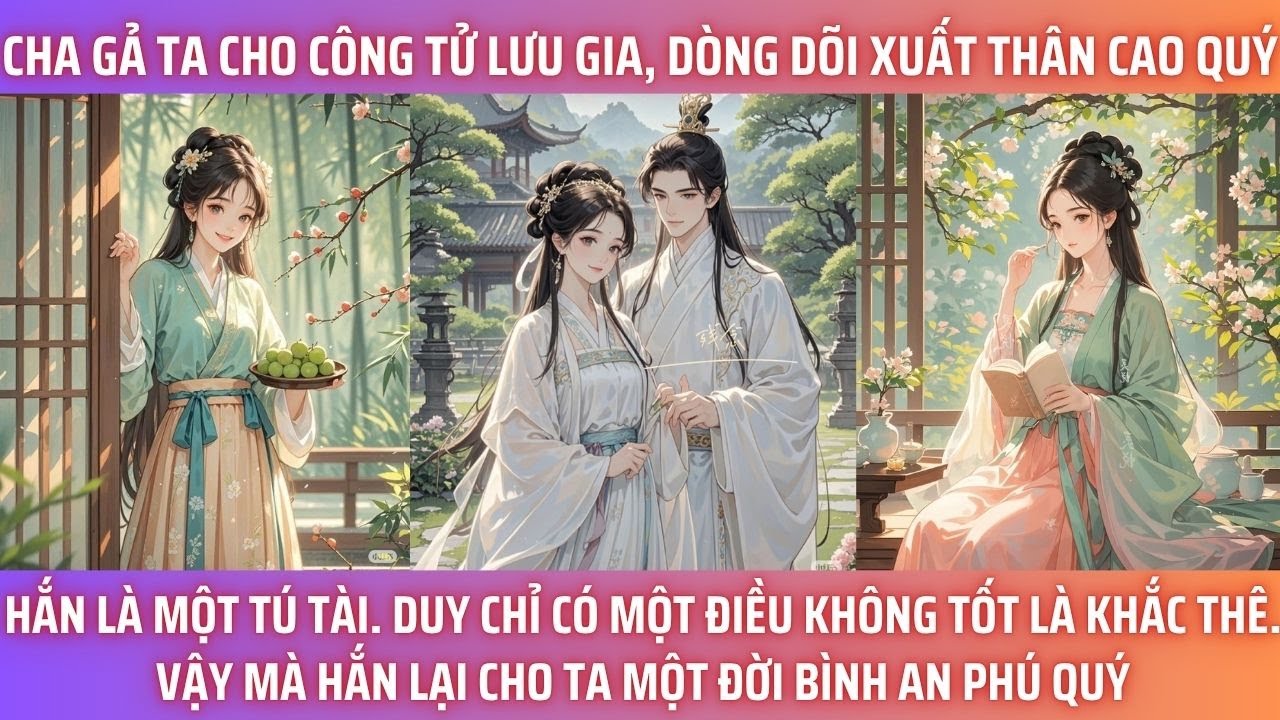 CHA GẢ TA CHO CÔNG TỬ LƯU GIA, DÒNG DÕI XUẤT THÂN CAO QUÝ. HẮN LÀ MỘT TÚ TÀI, DUY CHỈ CÓ MỘT ĐIỀU