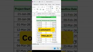 Find The Deadline Date 📅 #shorts #excel #tricks #computer #office