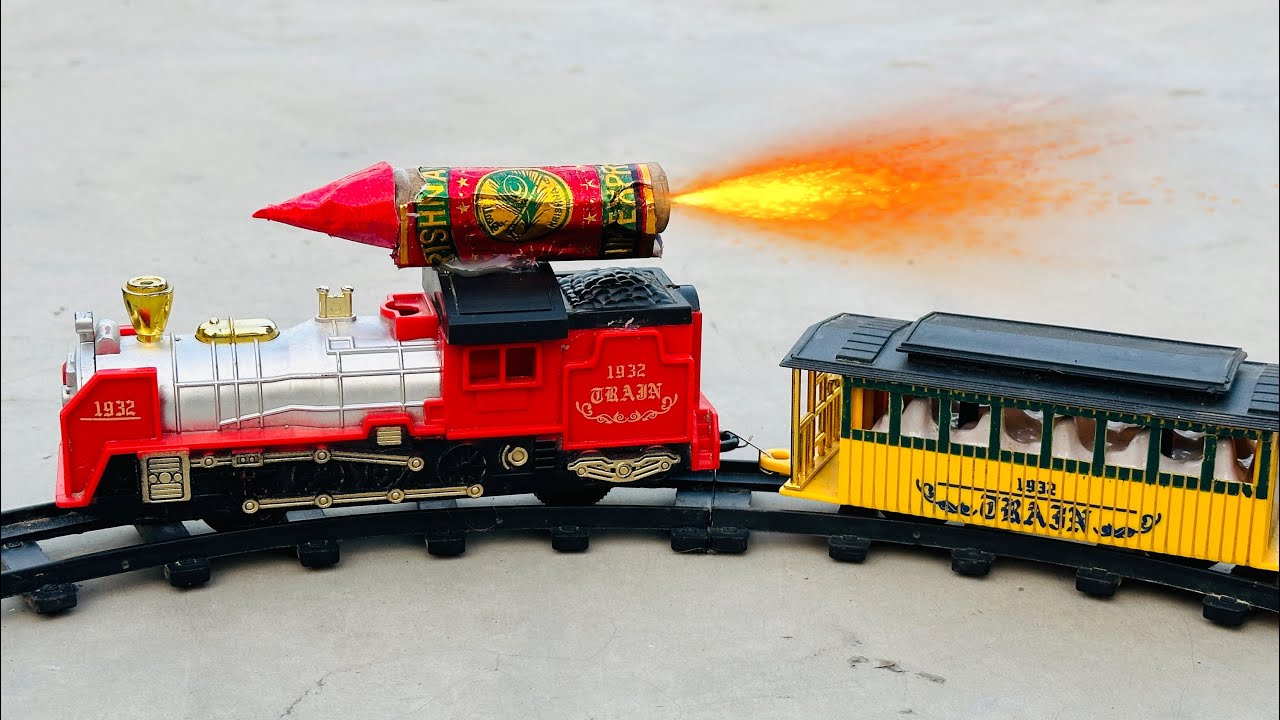 Experiment: Toy Train vs Fireworks - YouTube