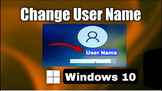 How to change username in windows 10 || laptop me username kaise change kare || change pc name