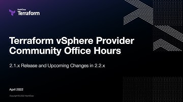 Community Office Hours: vSphere Terraform Provider