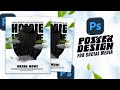 How to Design a Hoodie Poster Ad in Photoshop | Social Media Banner Tutorial (Step-by-Step)