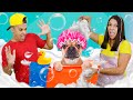 Adotamos um cachorrinho e viramos babá dele / Jogo de cachorro Virtual com Rapha e Mandy