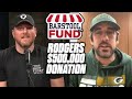 Pat McAfee & Aaron Rodgers Talk Rodgers' $500k Donation To The Barstool Fund