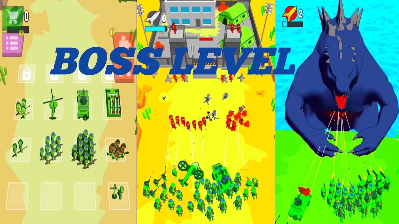 MERGE SOLDIERS & WEAPONS Epic Army Clash War (Boss Level) Gameplay ...