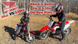 Best Dirt Bike For Kids 5-12yrs old - CRF50 vs CRF110 Video