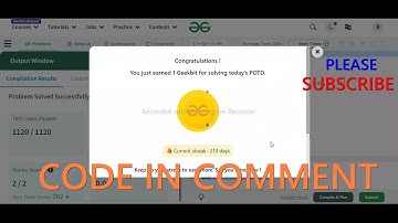 GFG POTD 24/03/2024 IN C++ MOST IMPORTANT INFORMATION | CODE IN COMMENT #geeksforgeeks #gfg #potd
