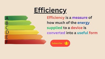 Efficiency  revision video for AQA GCSE Physics and GCSE Combined science