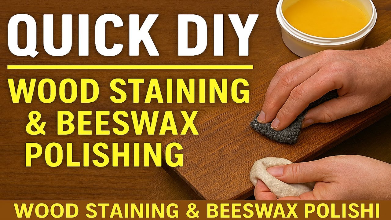 Quick Howto Wood Stain and Beeswax Polishing YouTube