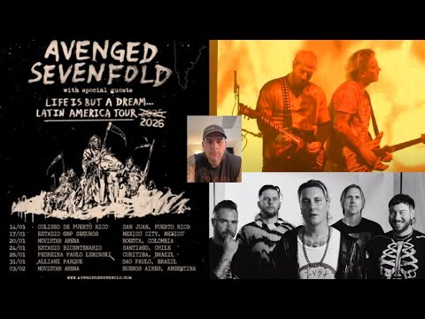 Avenged Sevenfold unveil rescheduled dates for 2026 Latin American tour with Mr. Bungle and more