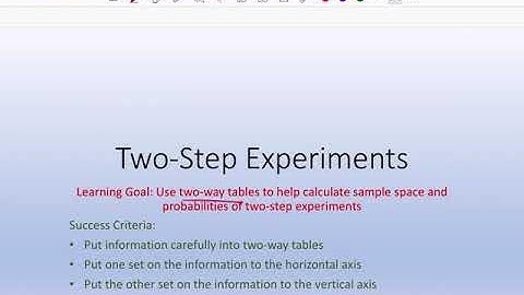 Two Step Experiments