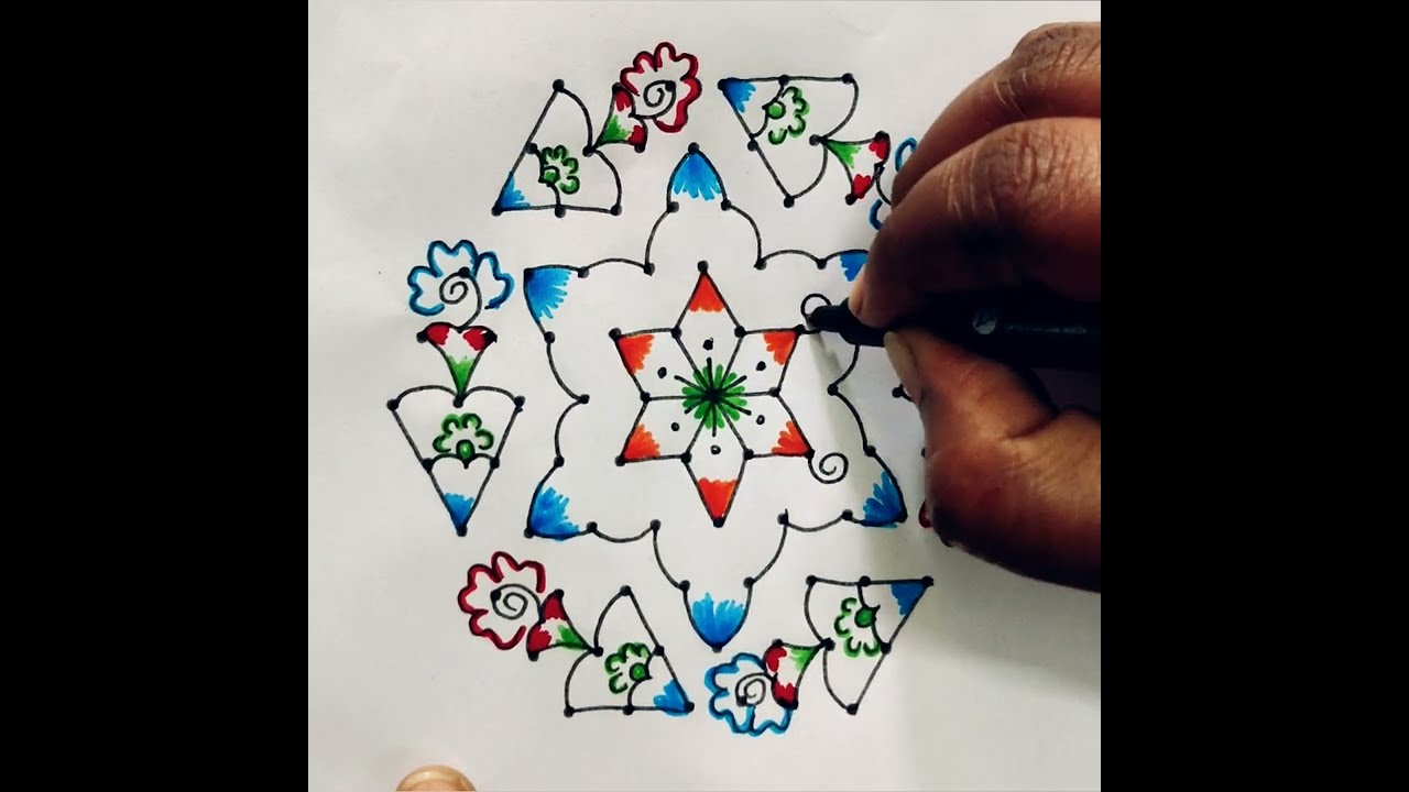 11*6 dots very easy and beautiful rangoli designs🌺 பொங்கல் சிறப்பு கோலங்கள்🌺 Sankranthi muggulu 