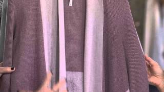 Logo By Lori Dstein Mixed Knit Color-Block Cardigan With Amy Stran