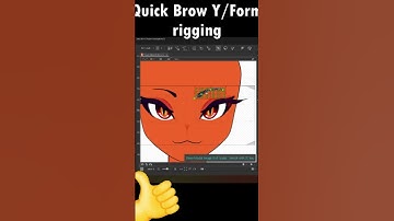 Quick Brow rigging Y Form rigging in Live2D #live2d #wip #live2dtutorial #rigging #vtubermodel