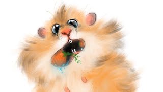 Russian Hamster. Сирийский Хомяк Василий. 햄스터 Утилизация Макулатуры.