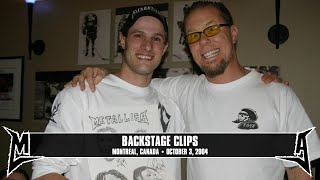 metallica backstage clips montreal canada october 3 2004