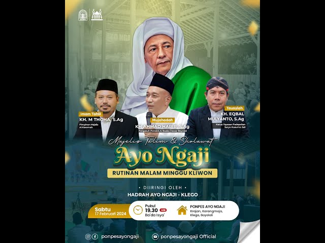 🔴 LIVE Pembacaan Maulid & Rutinan Malam Minggu Kliwon Majelis Ta'lim dan Sholawat Ayo Ngaji class=