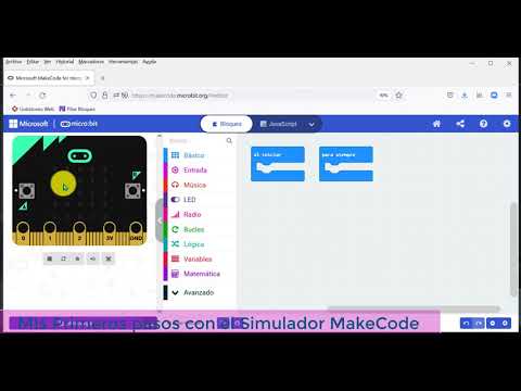 Mis primeros pasos con el simulador Makecode