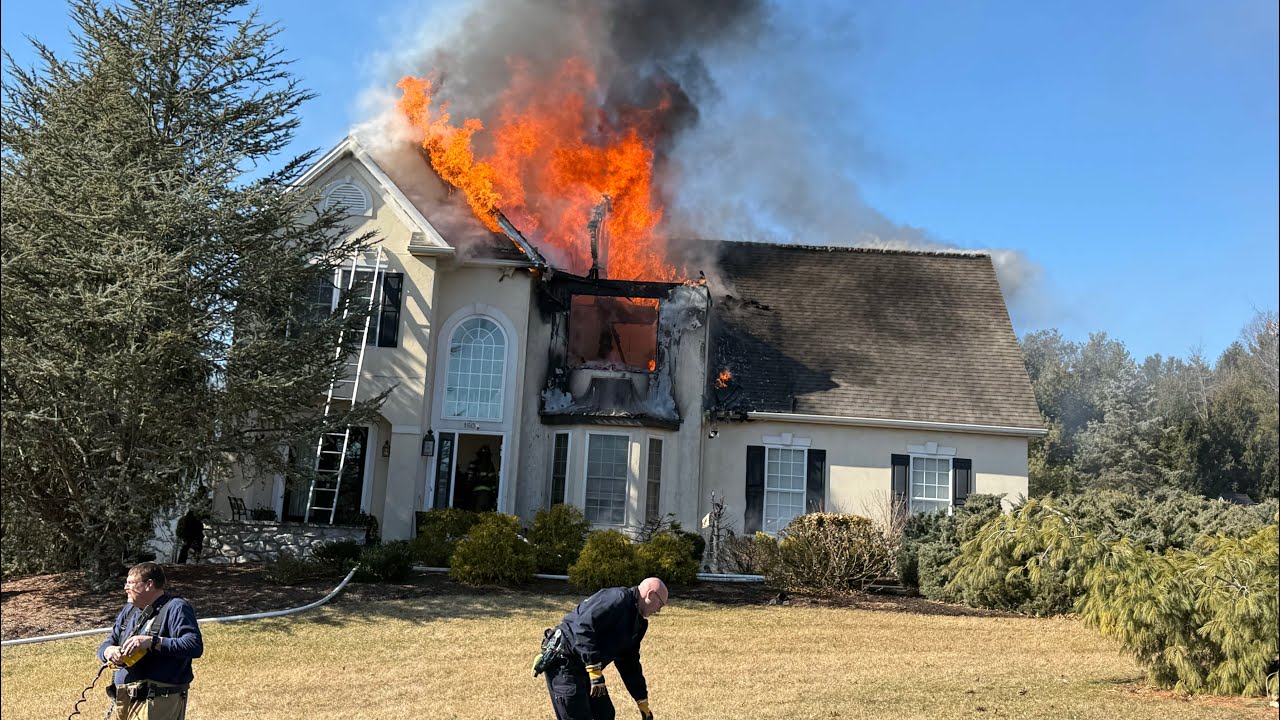 3/3/2025 Lower Allen Township, 1600 Block of Fox Hollow Rd - 2nd Alarm House Fire ( Uncut Footage )