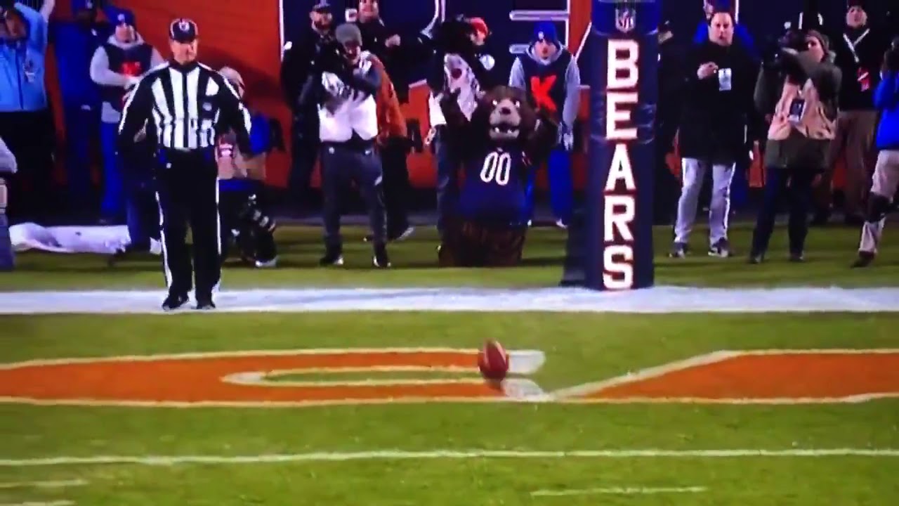 Cody Parkey Kills Bears Mascot Bear Down Eagles Vs Bears Nfl