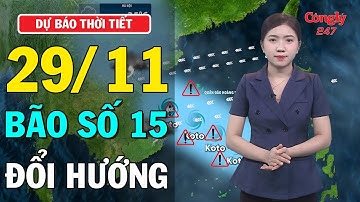 Dự báo thời tiết đêm nay và ngày mai 29/11 | Bão số 15 bất ngờ đổi hướng, Bắc Bộ rét đến tháng 12