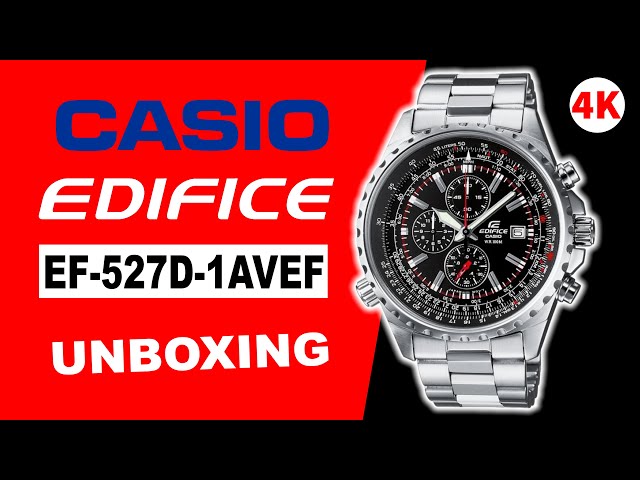Casio Edifice EF-527D-1AVEF Unboxing 4K - YouTube