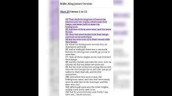 the parable of the ten virgin's Matthew 25