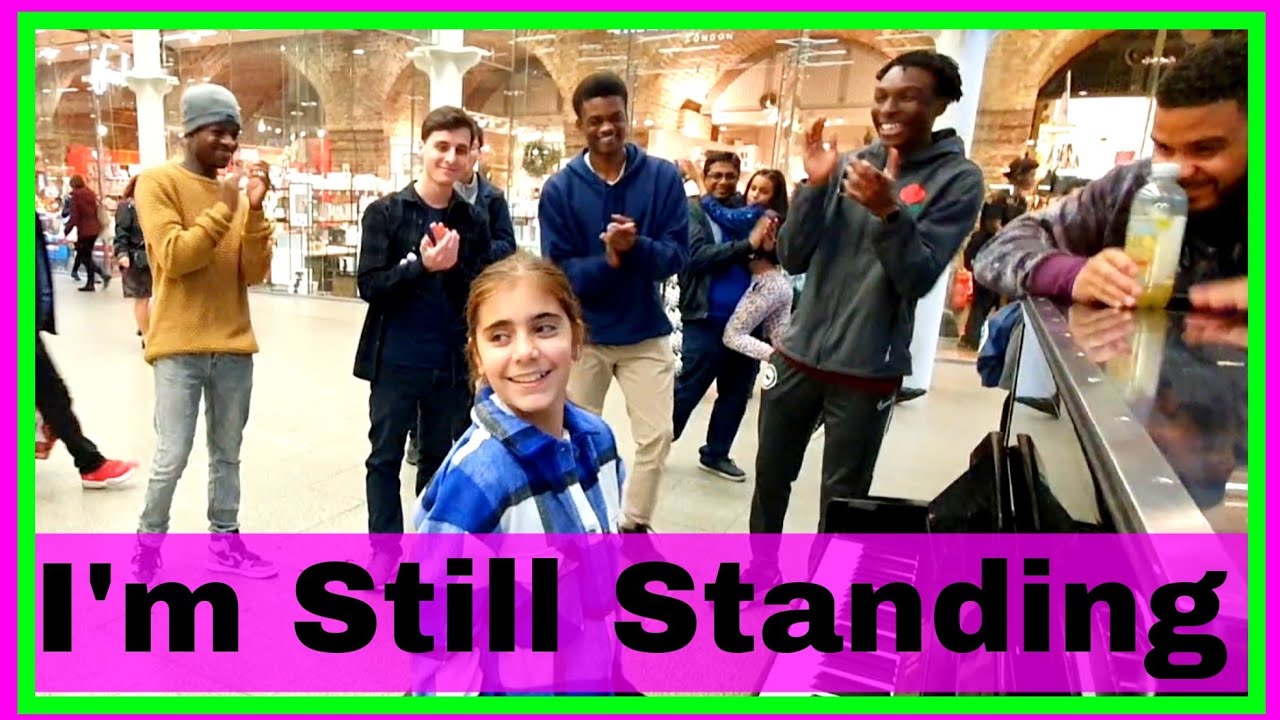 This Song Makes Everyone Happy! I'm Still Standing Piano Cover at the Public Piano.