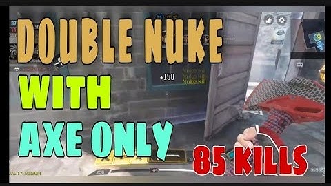 DOUBLE NUKE with AXE Only in CODM ☢☢ | WORLD RECORD | 85 kills with axe #CODM #TanishqGamingYt #Nuke