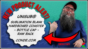 New Product Alert! - Unisub® Sublimation Blank Hardboard Coaster - Bottle Cap - Raw Back - Conde