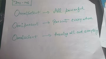 Meaning of Omnipotent,Omnipresent and Omniscient