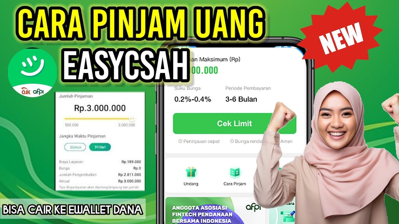 Cara pinjam uang di easycash | Pinjaman Online bisa cair ke ewallet