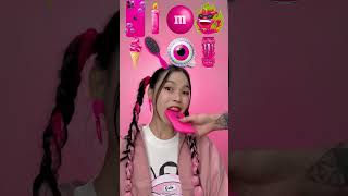 Random Pink Food ASMR Mukbang#3🌸🦑💋#shorts #explore #trendingshorts