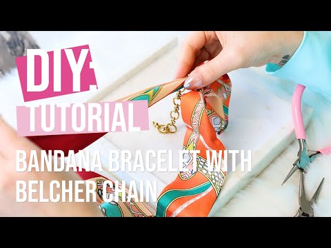 DIY - Bandana bracelet with belcher chain
