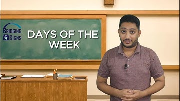 Days of the Week in Pakistan Sign Language by Muhammad Osama