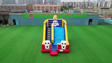 Hop into Fun: Custom Rabbit-Themed Inflatable Slide! 🐰🌈🎢 Chinee Inflatables T8-108B