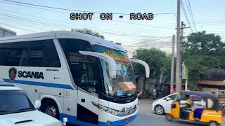 Scania Marcopolo 3 Axle - မြတ်မန္တလာထွန်း (Myat Mandalar Htun ) Express 🖤 #SHOTONROAD 🖤 screenshot 5