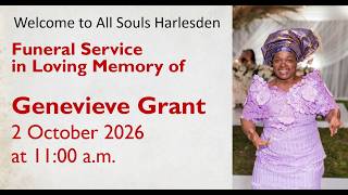Funeral Service of Genevieve Grant | All Souls Church, Harlesden