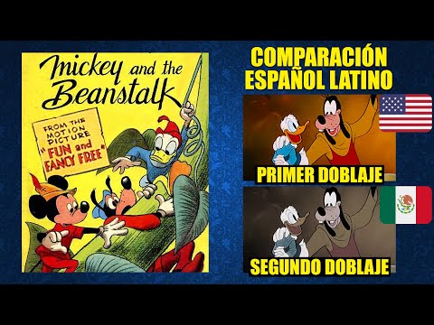 Mickey y las Habichuelas Mágicas [1947] Comparación del Doblaje Latino Original y Redoblaje