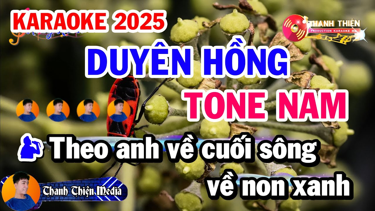 Karaoke Duyên Hồng - Cha Cha Cha Beat Vip Lời Việt Hay Nhất 2025 (Tone Nam)