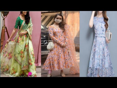 Faraq Design new organza faraq and lehnga design/printed organza dresses design ...