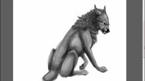 drawing a wolf in opencanvas 1.1