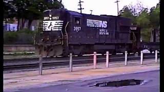Ns U23B Leading Wreck Train At Spartanburg, Sc 1991