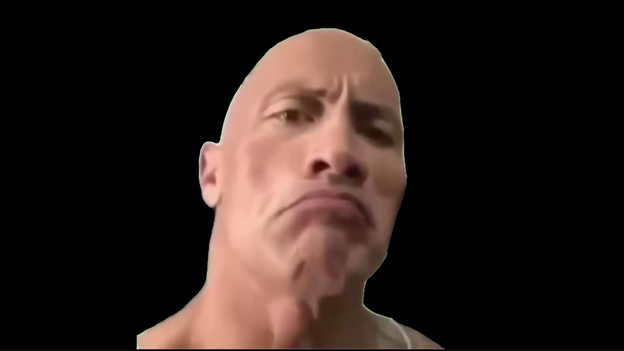 the rock eyebrow raise but with fart sound effect 