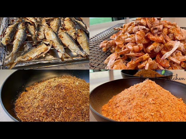 Homemade Dried Smoked Prawns/Shrimps and fish Powder✓ 