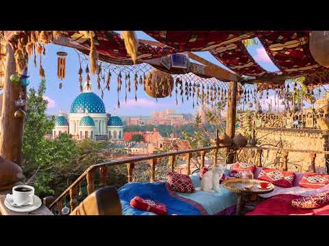 St.Petersburg Coffee shop Ambience with Terrace Bossa Nova Instrumental Music for Study, Relax, Work