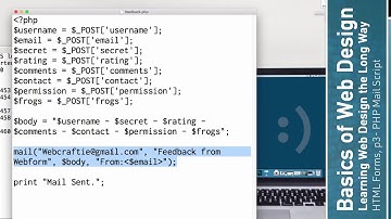 Learn HTML: HTML Forms, p3 - PHP Mail Script