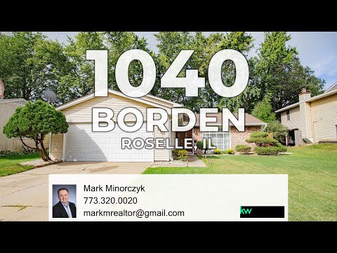1040 Borden Drive, Roselle, IL home video tour