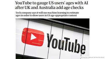 YouTube To Implement AI Age Verification