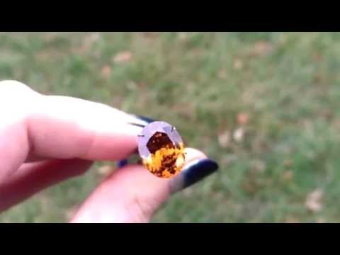 Gorgeous Autumn colored Cambodian Zircon Gemstone from KGC